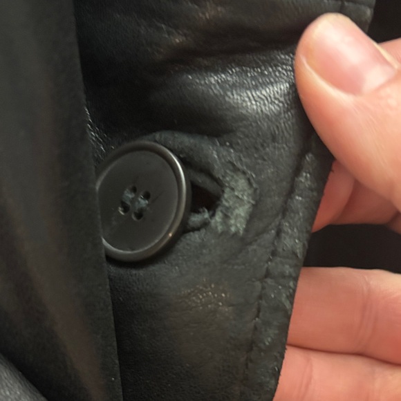 Vintage  Black Leather Jacket - Picture 3 of 3